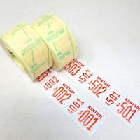 Ferco pakkekontrol 2delt 40x57mm rød 500 numre