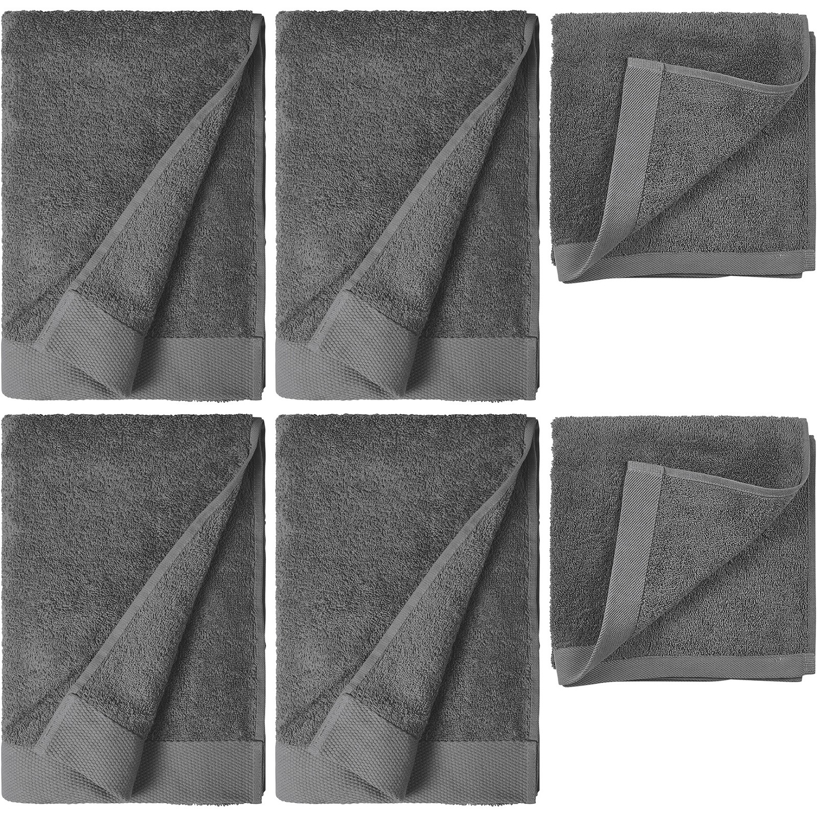 Södahl Comfort Organic håndklæder Grey 2x 50x70cm/4x 70x140cm