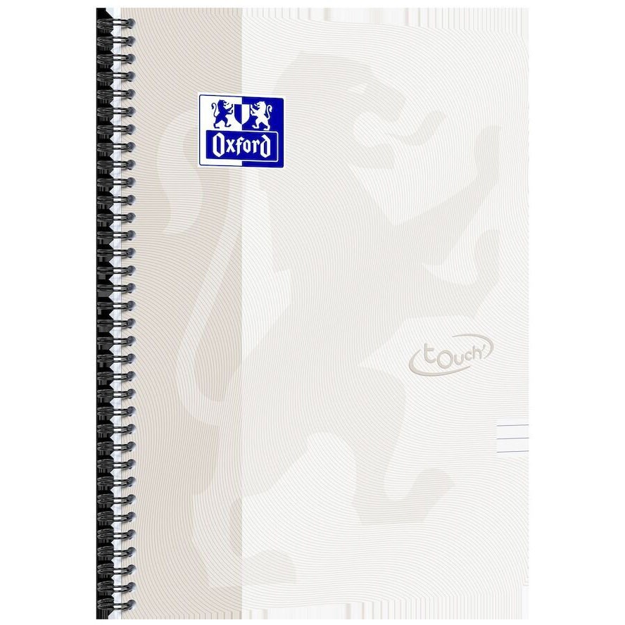 Oxford A4+ Touch notesbog i hvid