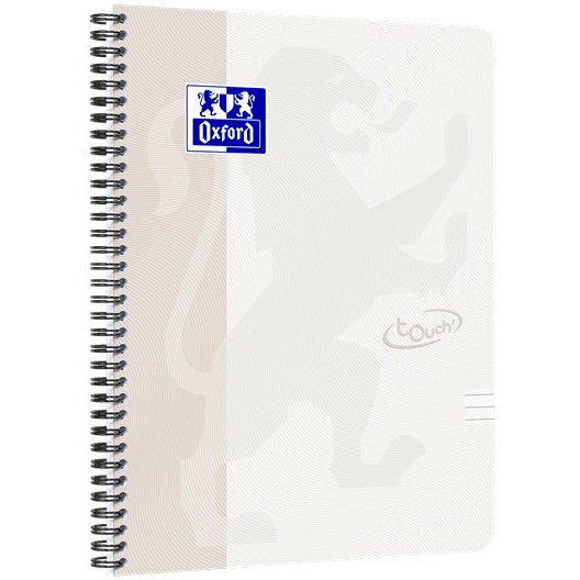 5 x Oxford Touch notesbog A4+ linjeret sand