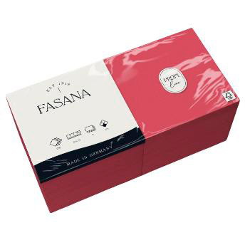 4 x Katrin Fasana servietter 33x33cm bordeaux 250stk