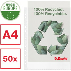 Esselte Recycled plastlomme A4 100my 50stk