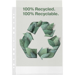 Esselte Recycled plastlomme A4 100my 50stk