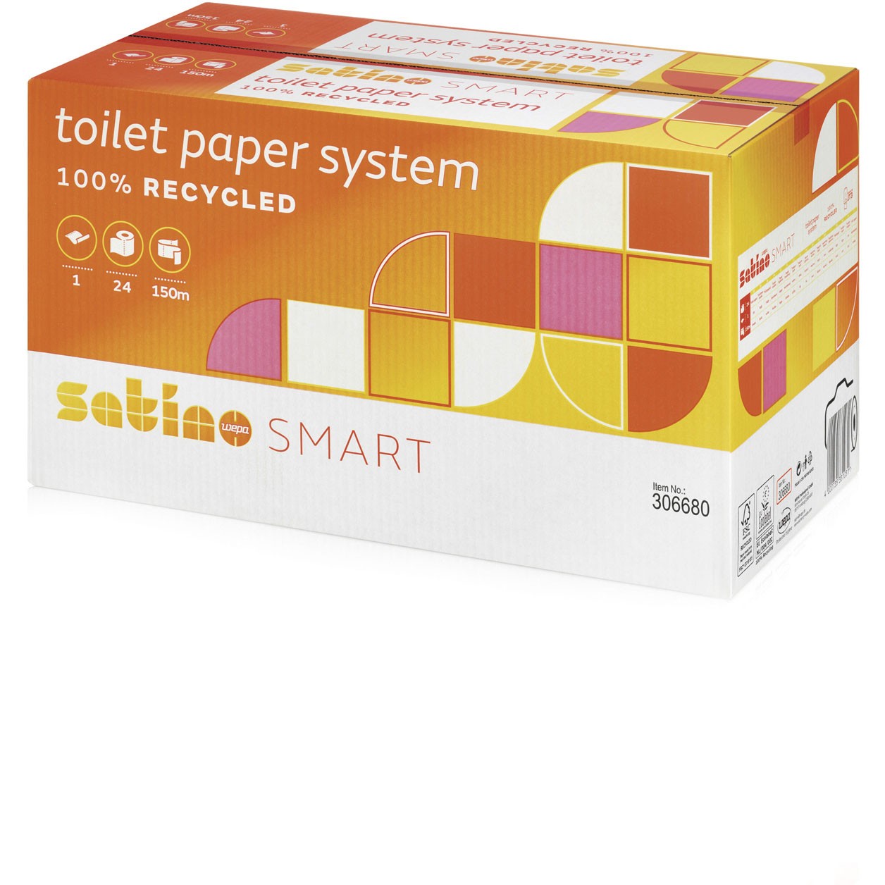 Satino Smart Jumbo toiletpapir 1-lags 9,8cm 150m 24rl