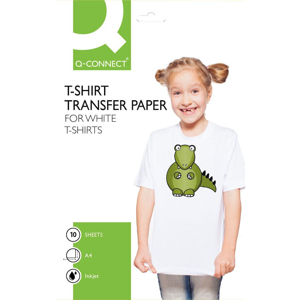 Q-connect t-shirt transferark til lyse tekstiler A4 10 ark