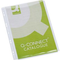 Q-connect kataloglomme t/100ark A4 200my 5stk