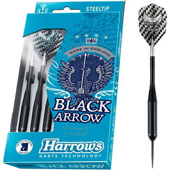 Harrows Black Arrow dartpile i sort