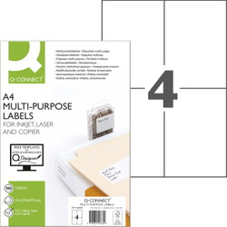 Q-connect multietiketter A4 148,5x105mm hvid
