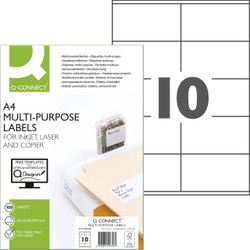 Q-connect multietiketter A4 57x105mm hvid
