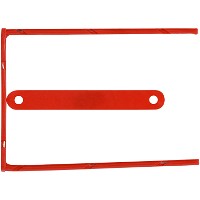 Q-connect D-Clip arkivclips i størrelsen 80 mm i farven rød