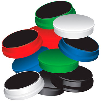 Q-connect magneter i flere farver 20 mm 10 stk