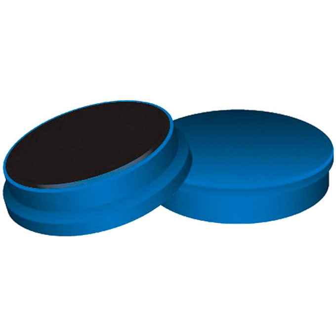 Q-connect magneter i blå 20 mm 10 stk