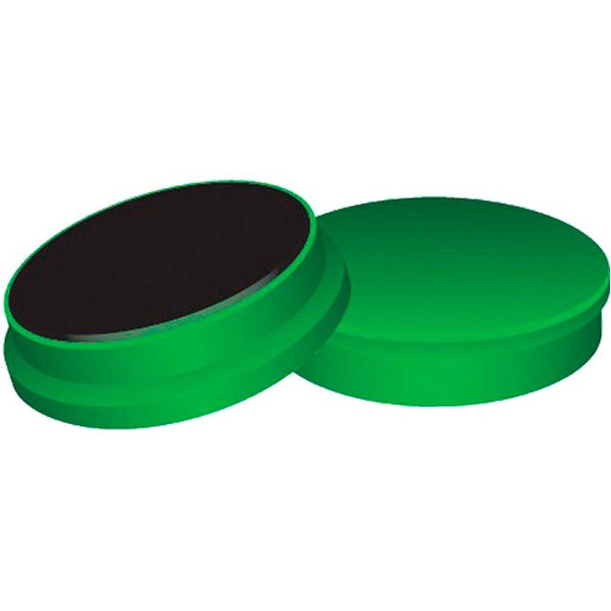 Q-connect magneter i grøn 25 mm 10 stk