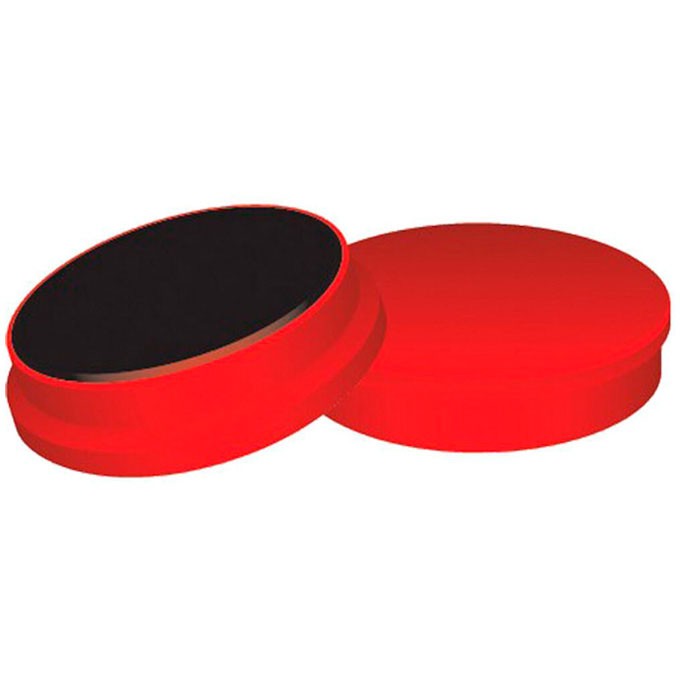 Q-connect magneter i rød 35 mm 10 stk