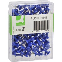 Q-connect Push Pins blå 100stk