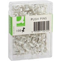 Q-connect Push Pins hvid 100stk