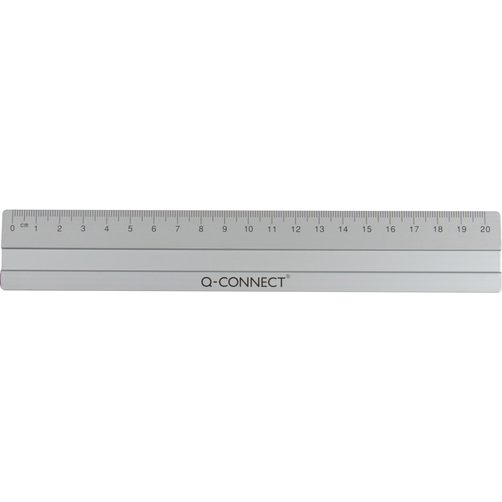 Q-connect 20 cm aluminiumslineal
