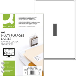 Q-connect multietiketter A4 289,1x199,6mm hvid