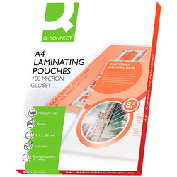 Q-connect lamineringslommer A4 100 mic 