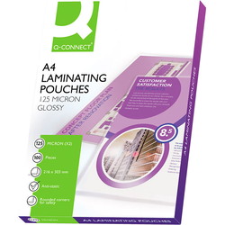 Q-connect lamineringslommer A4 125 mic blank