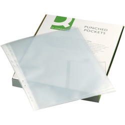 Q-connect plastlomme m/præg A4 topåbning 50my