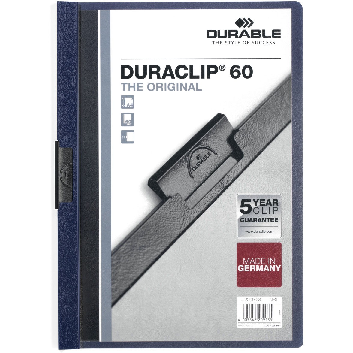 Durable Duraclip® 60 A4 klemmappe blå