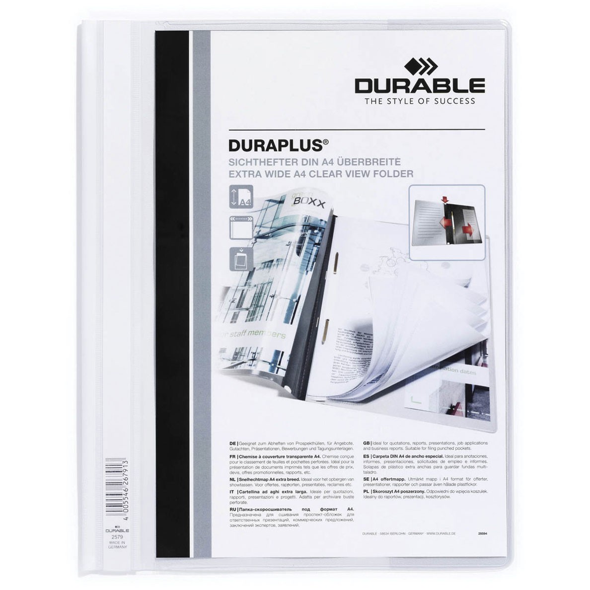 Durable Duraplus tilbudsmappe A4 hvid