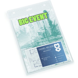 Durable navneskilt u/tilbehør A6 højformat klar 20 stk