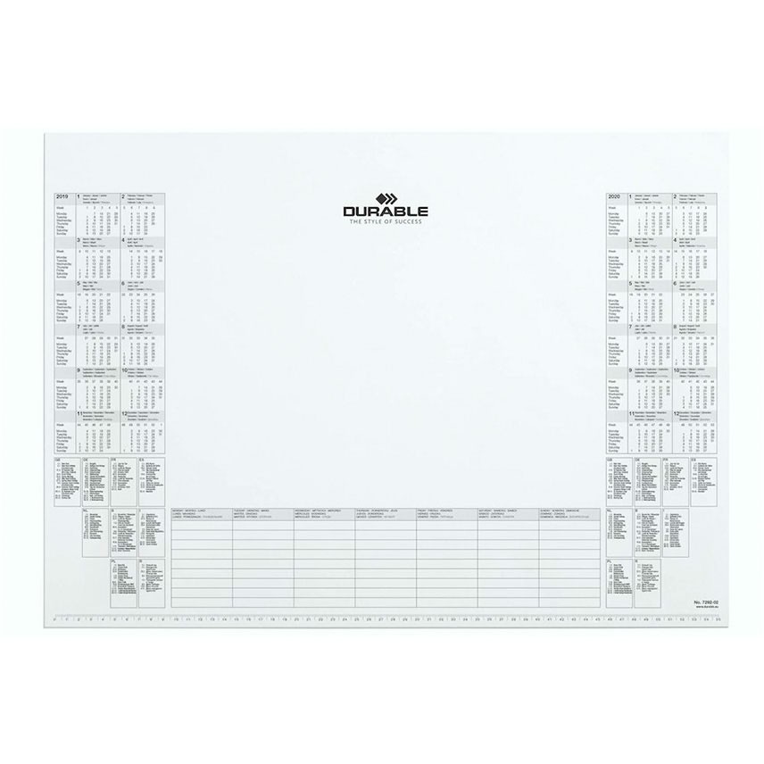 Durable kalenderblok refill 41x57cm hvid