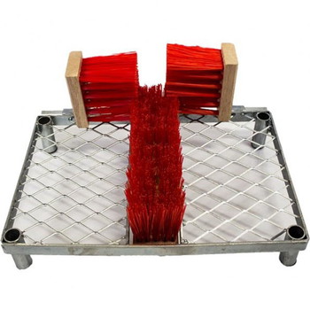 Støvlerenser m/galvaniseret rist og 3 koste