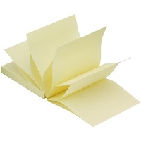 Q-connect 76 x 76 mm z-fold notes i gul