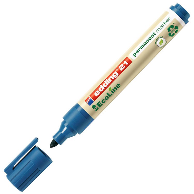 Edding EcoLine permanent marker 1,5-3 mm spids blå