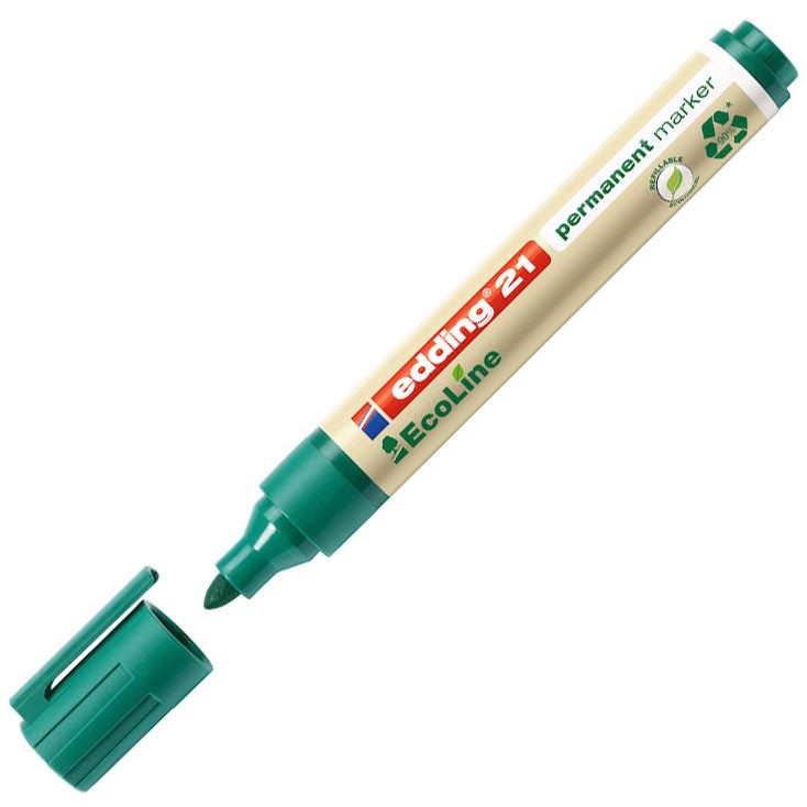 Edding EcoLine permanent marker 1,5-3 mm spids grøn