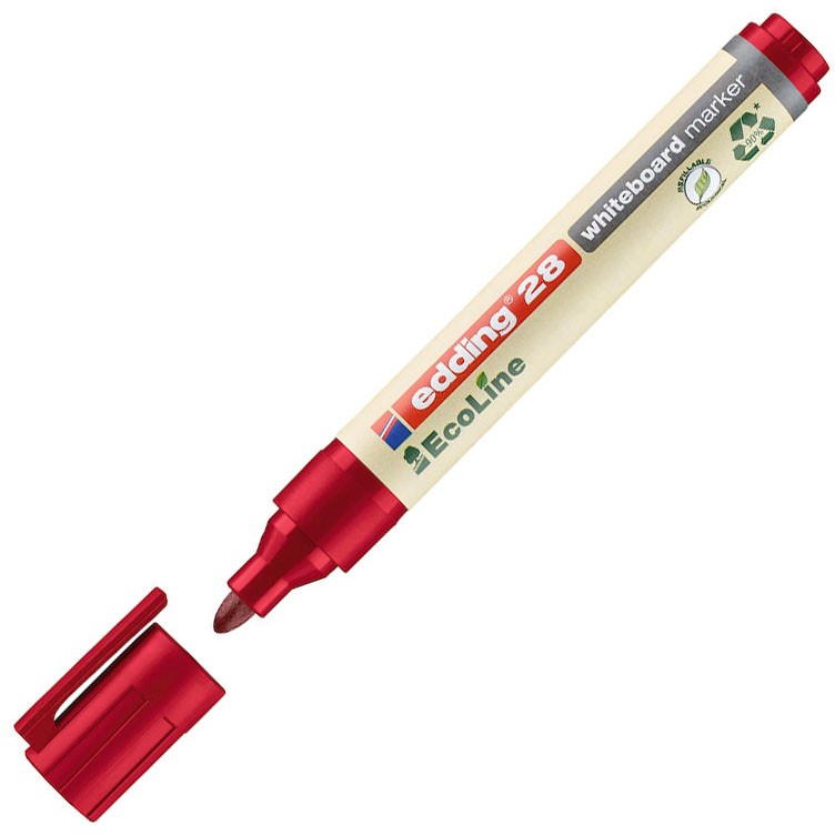Edding EcoLine whiteboardmarker 1,5-3 mm spids rød