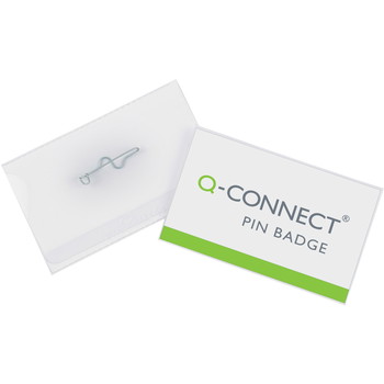 Q-connect kongresmærke m/nål 40x75mm 100stk