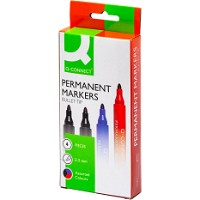 Q-connect permanent marker 2-3mm 4 farver