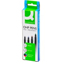 Q-connect OHP marker 0,5mm 4 farver