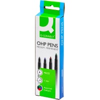 Q-connect OHP marker 0,8mm 4 farver