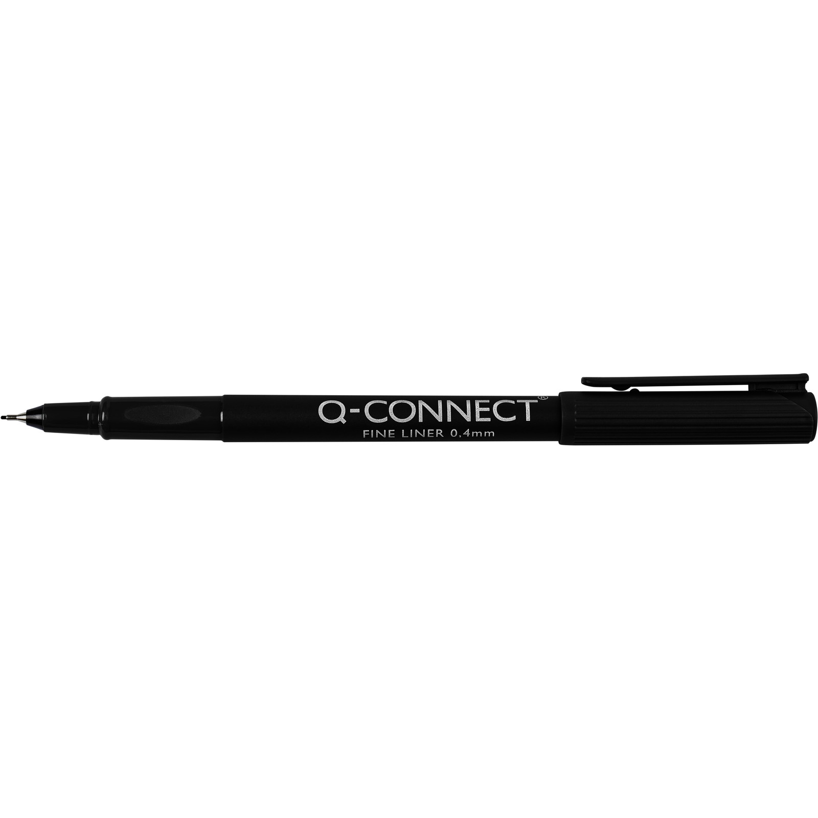 10 x Q-connect fineliner 0,4mm sort