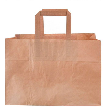 Bærepose papir 17L 80g brun 200stk