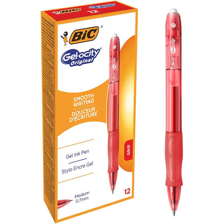 BIC Gel-ocity medium 0,35 mm gelpen rød