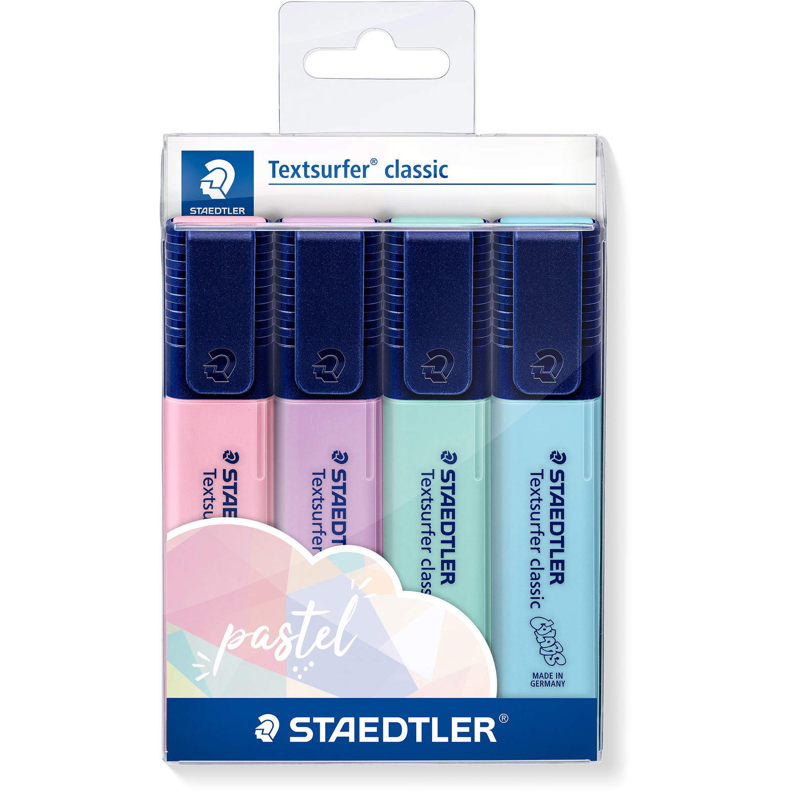 10 x Staedtler 364 tekstmarkere sæt 4 pastelfarver