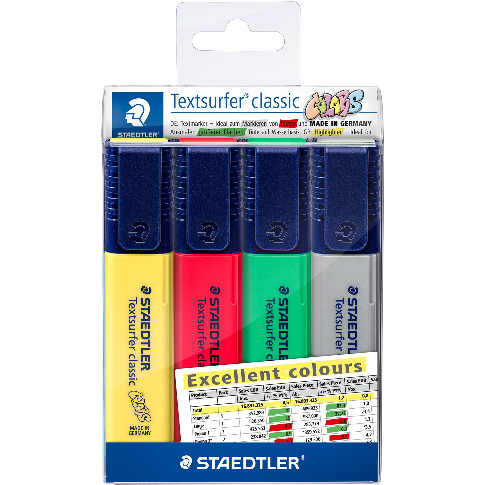 10 x Staedtler 364 tekstmarkere sæt 4 stk.