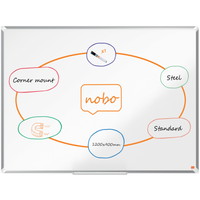 Nobo Premium Plus stål whiteboard 120x90cm hvid