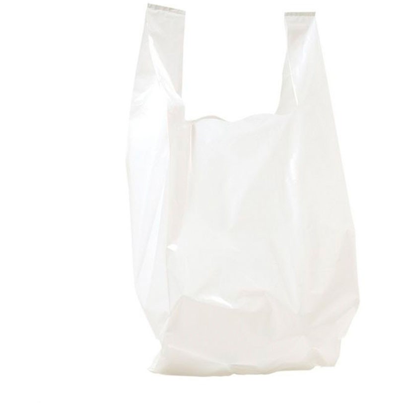 Bærepose t-shirt hvid LDPE Ks/500 stk hvid