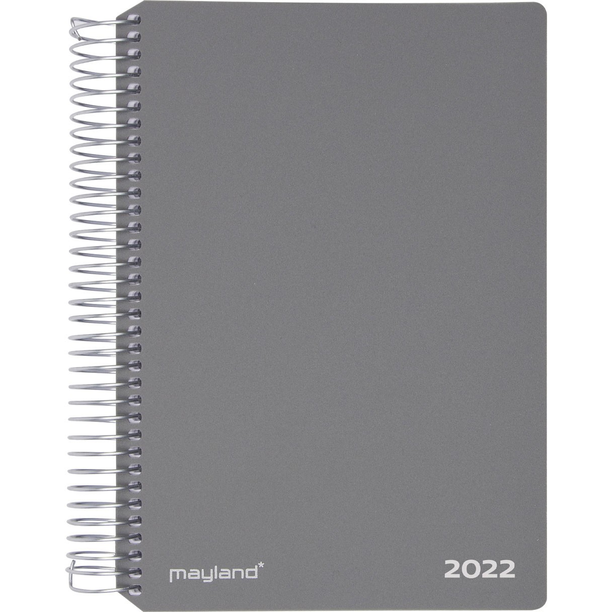 Mayland spiralugekalender tværformat 17,5x13 cm grå 22202000