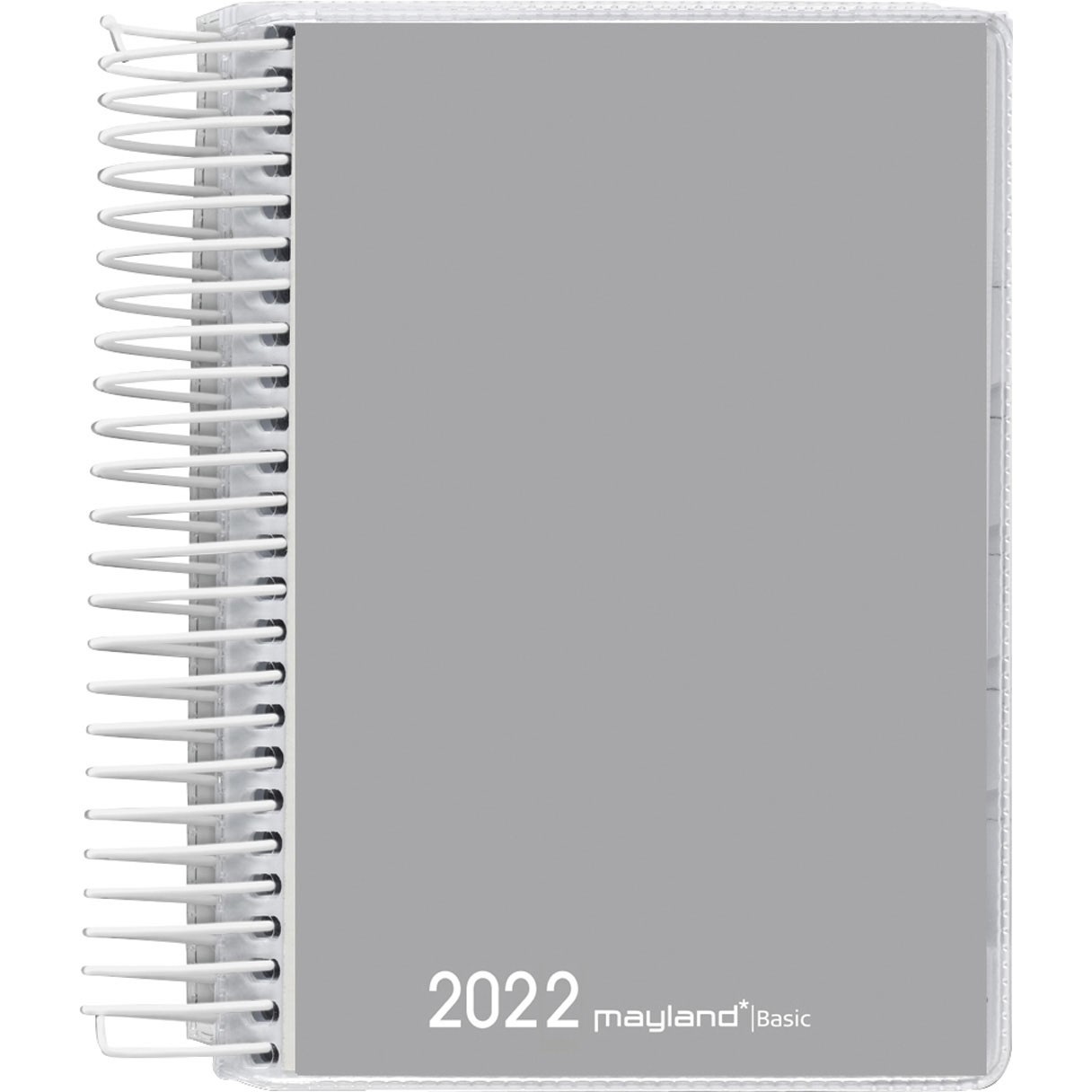Mayland spiralkalender basic 1 dag/side 18x14 cm grå 22265000