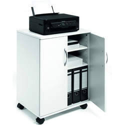 Durable multifunktionskab med hjul hvid
