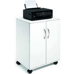 Durable multifunktionskab med hjul hvid