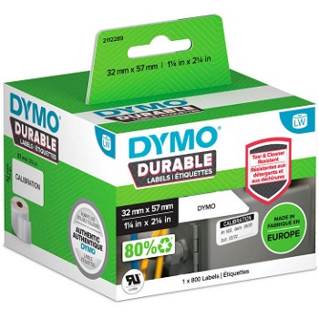 Dymo Durable etiketter 32x57mm hvid 800stk
